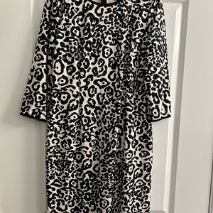 Ann Taylor 3/4 Length Sleeve Animal Print Dress Size 12